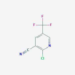 2-CHLORO-5-(TRIFLUOROMETHYL)NICOTINONITRILE structure, CAS 624734-22-1