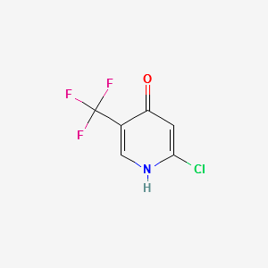 2-CHLORO-5-(TRIFLUOROMETHYL)PYRIDIN-4-OL structure, CAS 1211541-22-8