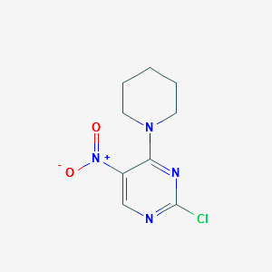2-CHLORO-5-NITRO-4-(PIPERIDIN-1-YL)PYRIMIDINE structure, CAS 890094-60-7