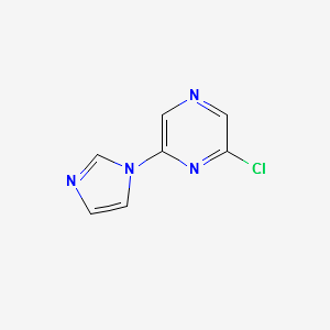 2-CHLORO-6-(1H-IMIDAZOL-1-YL)PYRAZINE structure, CAS 941294-48-0