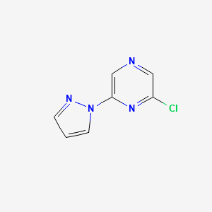 2-CHLORO-6-(1H-PYRAZOL-1-YL)PYRAZINE structure, CAS 642459-09-4