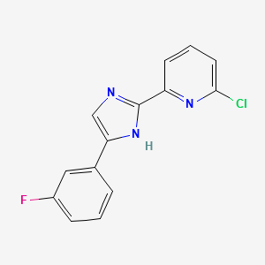 2-CHLORO-6-(4-(3-FLUOROPHENYL)-1H-IMIDAZOL-2-YL)PYRIDINE structure, CAS 1233026-69-1