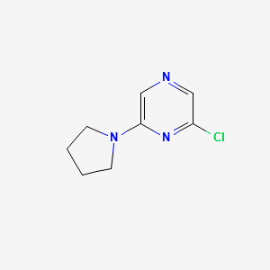 2-CHLORO-6-(PYRROLIDIN-1-YL)PYRAZINE structure, CAS 1000339-30-9