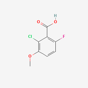 2-CHLORO-6-FLUORO-3-METHOXYBENZOIC ACID structure, CAS 886499-40-7
