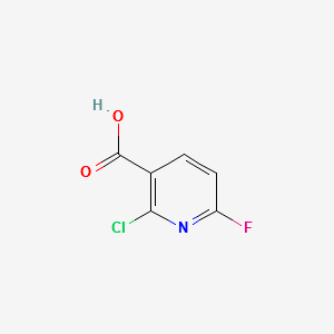 2-CHLORO-6-FLUORONICOTINIC ACID structure, CAS 1211533-26-4