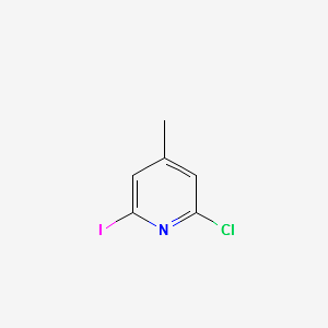 2-CHLORO-6-IODO-4-METHYLPYRIDINE structure, CAS 1261576-90-2