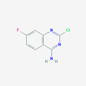 2-CHLORO-7-FLUOROQUINAZOLIN-4-AMINE structure, CAS 1107695-02-2