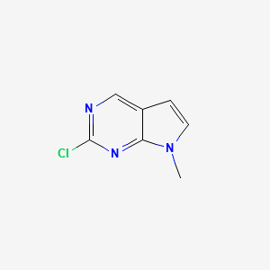 2-CHLORO-7-METHYL-7H-PYRROLO[2,3-D]PYRIMIDINE structure, CAS 1060816-67-2