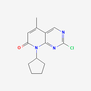 2-CHLORO-8-CYCLOPENTYL-5-METHYLPYRIDO[2,3-D]PYRIMIDIN-7(8H)-ONE structure, CAS 1013916-37-4