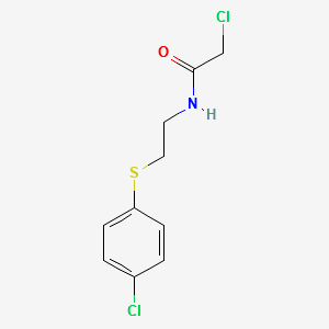 2-CHLORO-N-(2-((4-CHLOROPHENYL)THIO)ETHYL)ACETAMIDE structure, CAS 104864-59-7