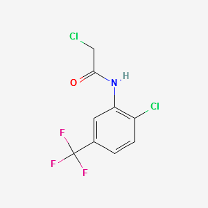 2-CHLORO-N-(2-CHLORO-5-(TRIFLUOROMETHYL)PHENYL)ACETAMIDE structure, CAS 328-26-7