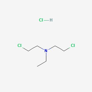 2-CHLORO-N-(2-CHLOROETHYL)-N-ETHYLETHANAMINE HYDROCHLORIDE structure, CAS 3590-07-6