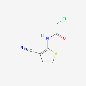 2-CHLORO-N-(3-CYANOTHIOPHEN-2-YL)ACETAMIDE structure, CAS 55654-19-8