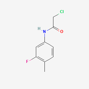 2-CHLORO-N-(3-FLUORO-4-METHYLPHENYL)ACETAMIDE structure, CAS 100599-62-0