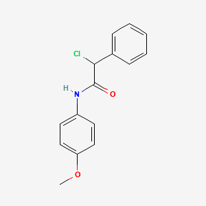 2-CHLORO-N-(4-METHOXYPHENYL)-2-PHENYLACETAMIDE structure, CAS 10295-48-4