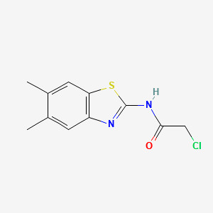 2-CHLORO-N-(5,6-DIMETHYLBENZO[D]THIAZOL-2-YL)ACETAMIDE structure, CAS 26447-74-5