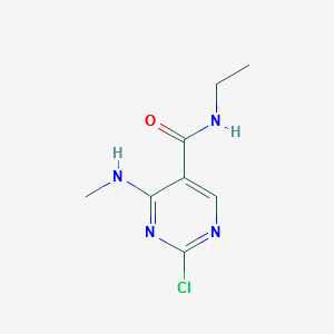 2-CHLORO-N-ETHYL-4-(METHYLAMINO)PYRIMIDINE-5-CARBOXAMIDE structure, CAS 39714-32-4