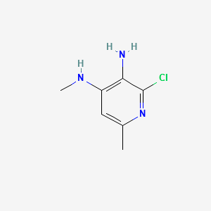 2-CHLORO-N4,6-DIMETHYLPYRIDINE-3,4-DIAMINE structure, CAS 870135-16-3