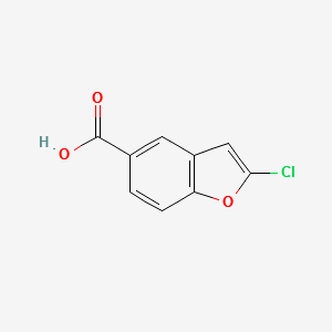 2-CHLOROBENZOFURAN-5-CARBOXYLIC ACID structure, CAS 860183-31-9