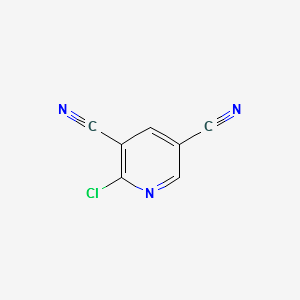 2-CHLOROPYRIDINE-3,5-DICARBONITRILE structure, CAS 172208-08-1