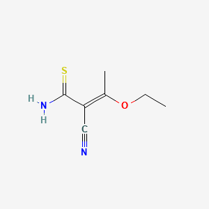 2-CYANO-3-ETHOXYBUT-2-ENETHIOAMIDE structure, CAS 89943-20-4