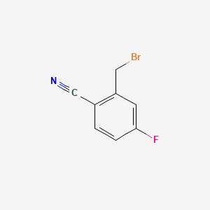 2-CYANO-5-FLUOROBENZYL BROMIDE structure, CAS 421552-12-7
