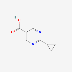 2-CYCLOPROPYL-PYRIMIDINE-5-CARBOXYLIC ACID structure, CAS 648423-79-4