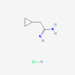 2-CYCLOPROPYLACETIMIDAMIDE HYDROCHLORIDE structure, CAS 21572-79-2