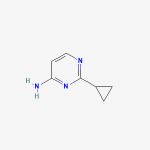 2-CYCLOPROPYLPYRIMIDIN-4-AMINE structure, CAS 265324-26-3