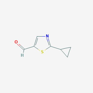 2-CYCLOPROPYLTHIAZOLE-5-CARBALDEHYDE structure, CAS 877385-86-9