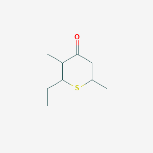 2-ETHYL-3,6-DIMETHYLDIHYDRO-2H-THIOPYRAN-4(3H)-ONE structure, CAS 462065-51-6