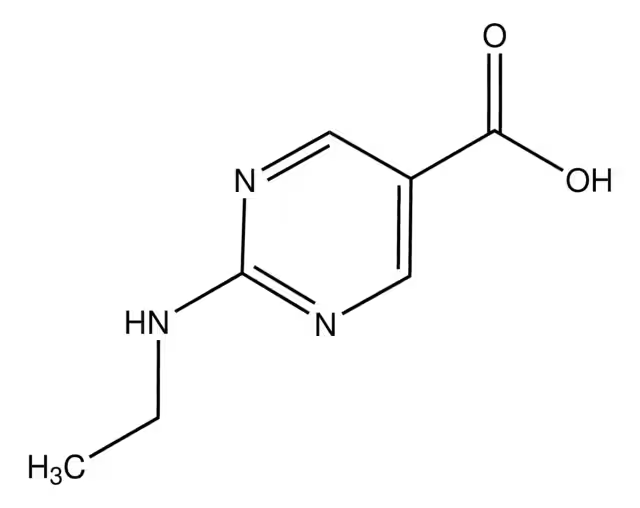 2-ETHYLAMINO-PYRIMIDINE-5-CARBOXYLIC ACID structure, CAS 946706-58-7