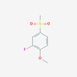 2-FLUORO-1-METHOXY-4-(METHYLSULFONYL)BENZENE structure, CAS 20951-14-8
