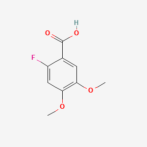 2-FLUORO-4,5-DIMETHOXYBENZOIC ACID structure, CAS 79474-35-4