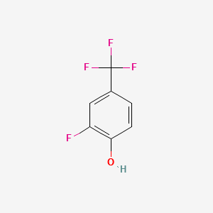 2-FLUORO-4-(TRIFLUOROMETHYL)PHENOL structure, CAS 77227-78-2