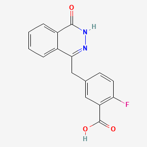 2-FLUORO-5-((4-OXO-3,4-DIHYDROPHTHALAZIN-1-YL)METHYL)BENZOIC ACID structure, CAS 763114-26-7