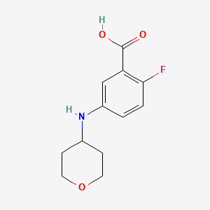 2-FLUORO-5-((TETRAHYDRO-2H-PYRAN-4-YL)AMINO)BENZOIC ACID structure, CAS 1157963-64-8