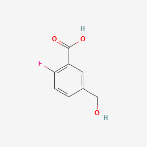2-FLUORO-5-(HYDROXYMETHYL)BENZOIC ACID structure, CAS 481075-38-1