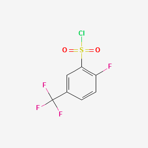 2-FLUORO-5-(TRIFLUOROMETHYL)BENZENE-1-SULFONYL CHLORIDE structure, CAS 1744-43-0
