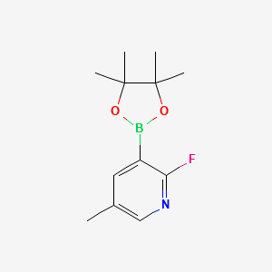 2-FLUORO-5-METHYL-3-(4,4,5,5-TETRAMETHYL-1,3,2-DIOXABOROLAN-2-YL)PYRIDINE structure, CAS 1073371-96-6