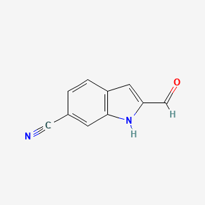2-FORMYL-1H-INDOLE-6-CARBONITRILE structure, CAS 104291-63-6