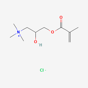 2-HYDROXY-3-(METHACRYLOYLOXY)-N,N,N-TRIMETHYLPROPAN-1-AMINIUM CHLORIDE structure, CAS 13052-11-4