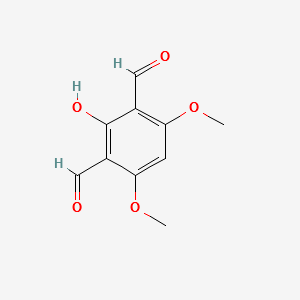 2-HYDROXY-4,6-DIMETHOXYISOPHTHALALDEHYDE structure, CAS 125666-65-1