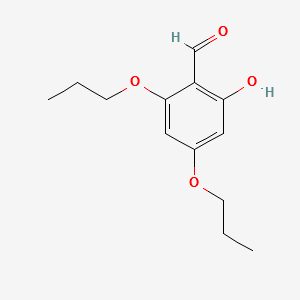 2-HYDROXY-4,6-DIPROPOXYBENZALDEHYDE structure, CAS 134885-08-4