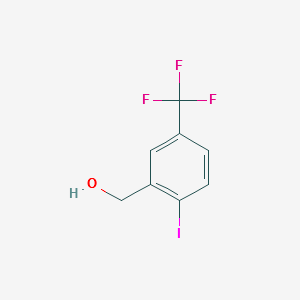 2-IODO-5-(TRIFLUOROMETHYL)BENZYLALCOHOL structure, CAS 702641-05-2