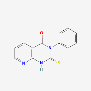 2-MERCAPTO-3-PHENYLPYRIDO[2,3-D]PYRIMIDIN-4(3H)-ONE structure, CAS 14133-23-4