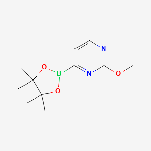 2-METHOXY-4-(4,4,5,5-TETRAMETHYL-1,3,2-DIOXABOROLAN-2-YL)PYRIMIDINE structure, CAS 1259317-45-7