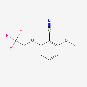 2-METHOXY-6-(2,2,2-TRIFLUOROETHOXY)BENZONITRILE structure, CAS 175204-03-2