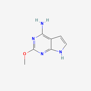 2-METHOXY-7H-PYRROLO[2,3-D]PYRIMIDIN-4-AMINE structure, CAS 100383-13-9
