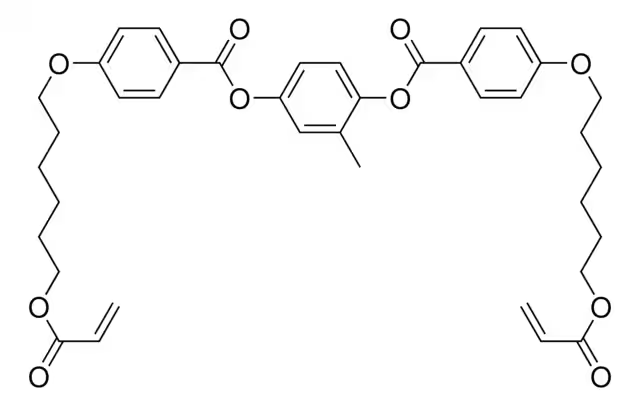 2-METHYL-1,4-PHENYLENE BIS(4-((6-(ACRYLOYLOXY)HEXYL)OXY)BENZOATE) structure, CAS 125248-71-7
